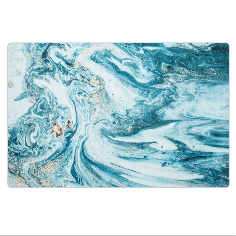  AOVOLL Carpets For Living Room Nordic Abstract Hairless Fiber Home Stay Carpet Legend Of The Blue S - 32999680576
