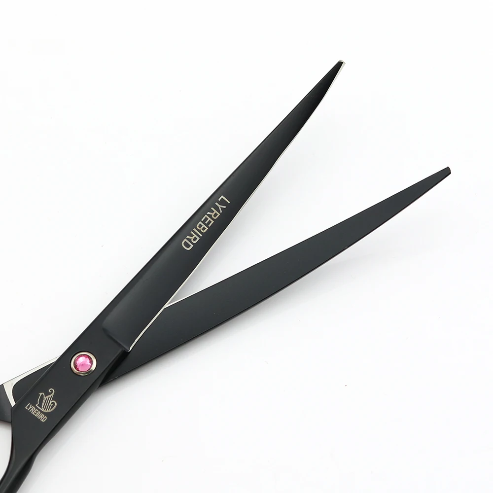 Уход за собаками 8 дюймов 7,5 дюймов ножницы для волос изогнутые ножницы черный розовый тефлоновая поверхность Lyrebird простая упаковка 1 шт./лот Новинка