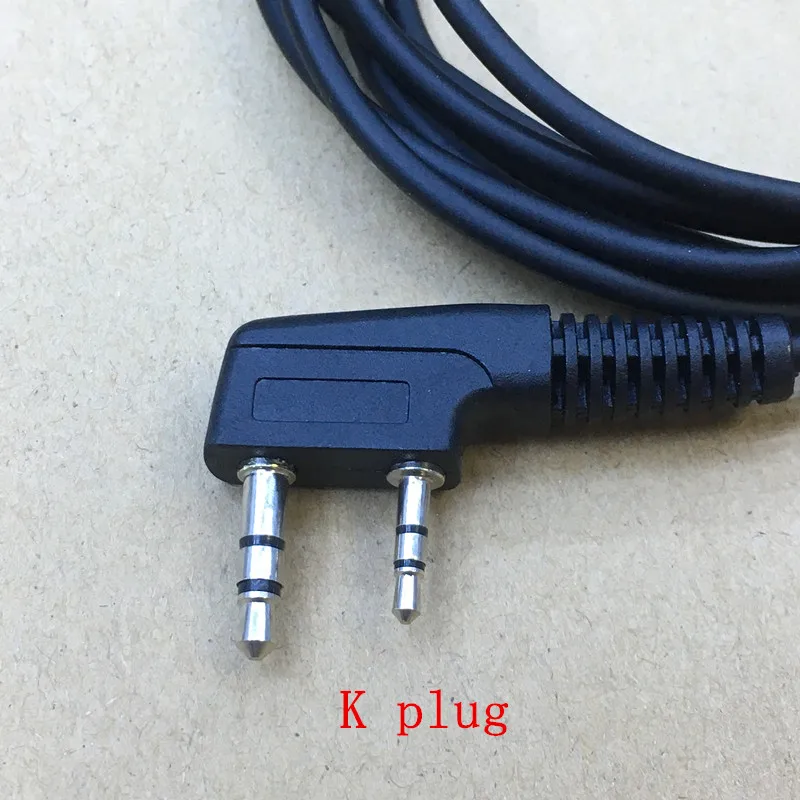 honghuismart extend cable 2m for microphone headphone K to K 2pins for Kenwood Baofeng Wouxun Puxing Quansheng TYT walkie talkie