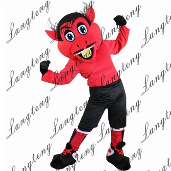 

Hot Sale Red Devil Mascot Costume Adult Size Halloween Outfit Fancy Dress Suit Free Shipping 2019New