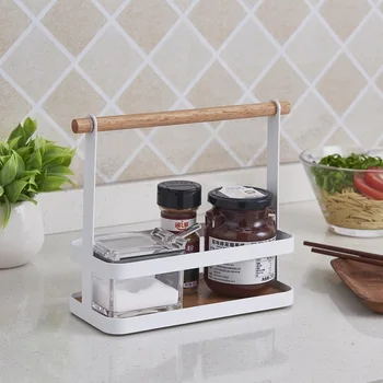 

Multiuse Kitchen Organizer Castor Sauce Bottle Shelf Wrap Cutting Storage Racks Kitchen Shelving Holders Kitchen Accessories