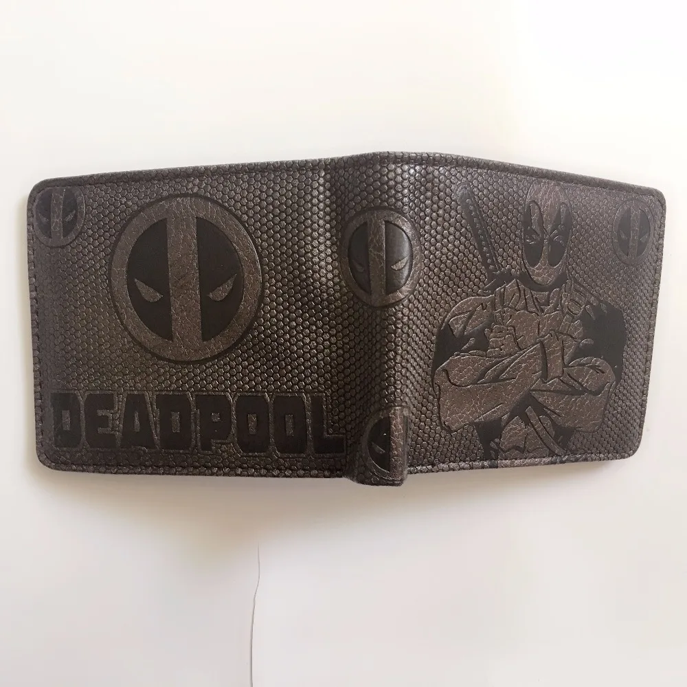 Deadpool кошелек Marvel Comics X Man двойной черный PU кожаный бумажник W1220Y|Кошельки| |