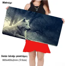 Mairuige Wolf Free Shipping XL Speed/Control Version Large Gaming Locking Edge Mousepad Keyboards Mat Computer Game Tablet