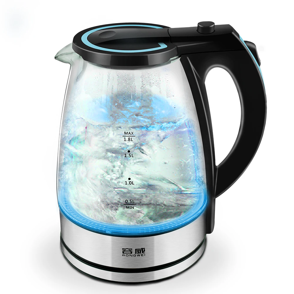 Factory wholesale electric kettle ceramic borosilicate glass coffee pot