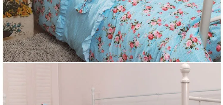 В горошек принцесса постельное белье с бантом, односпальная кровать Детский Комплект постельного белья, Синий Розовый, Твин Королева Король