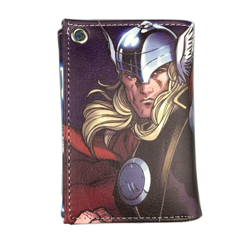 

DC Comics The Avengers Marvel Thor Wallet Cartoon Anime LOGO Printed Purse Super Hero Credit Card Holders Unisex Short Wallet