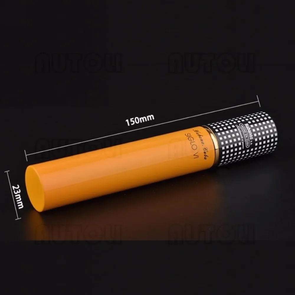COHIBA Aluminum Thin Portable Travel Single Cigar Hydrating Tubecigar