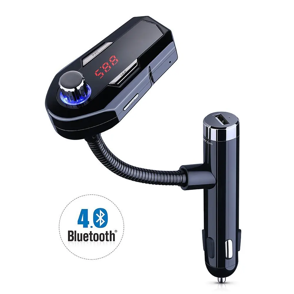 Беспроводной автомобильный Bluetooth fm передатчик радио адаптер комплект с двойной