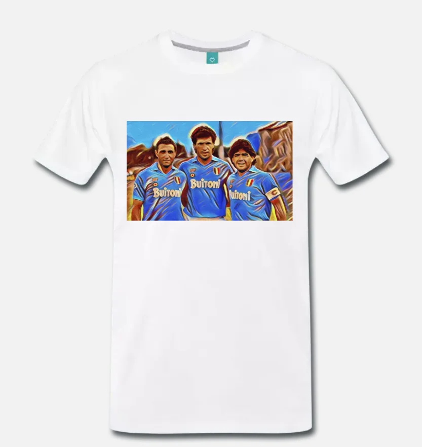 Футболка MAGLIA MARADONA CARECA MAGICA NAPOLI ANNI 80 футболка с изображением футбола крутая