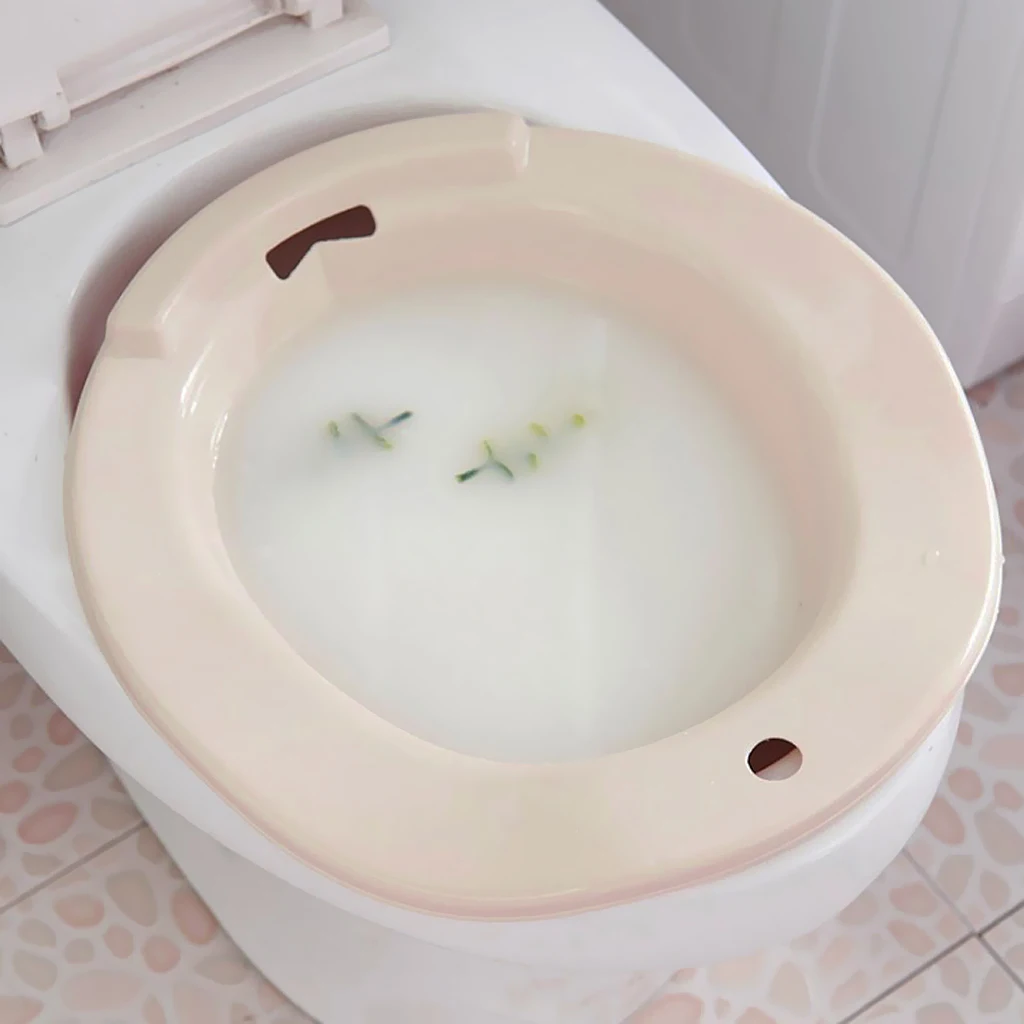 Durable Non-toxic Plastic Hemorrhoids Patient Elderly Men Pregnant Women Toilet Sitz Bath Tub Hip Basin Bidet