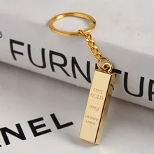 DHL 200 шт. цинковый сплав, брелок в форме металл Новинка Золотые прутки брелок