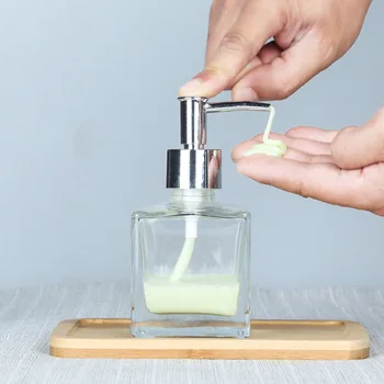 

Glass Shampoo Bottle Wash Hands Liquid Split Hotel Shower Room Press Body Lotion Soap Dispenser Pump Sanitizer Cosmetics