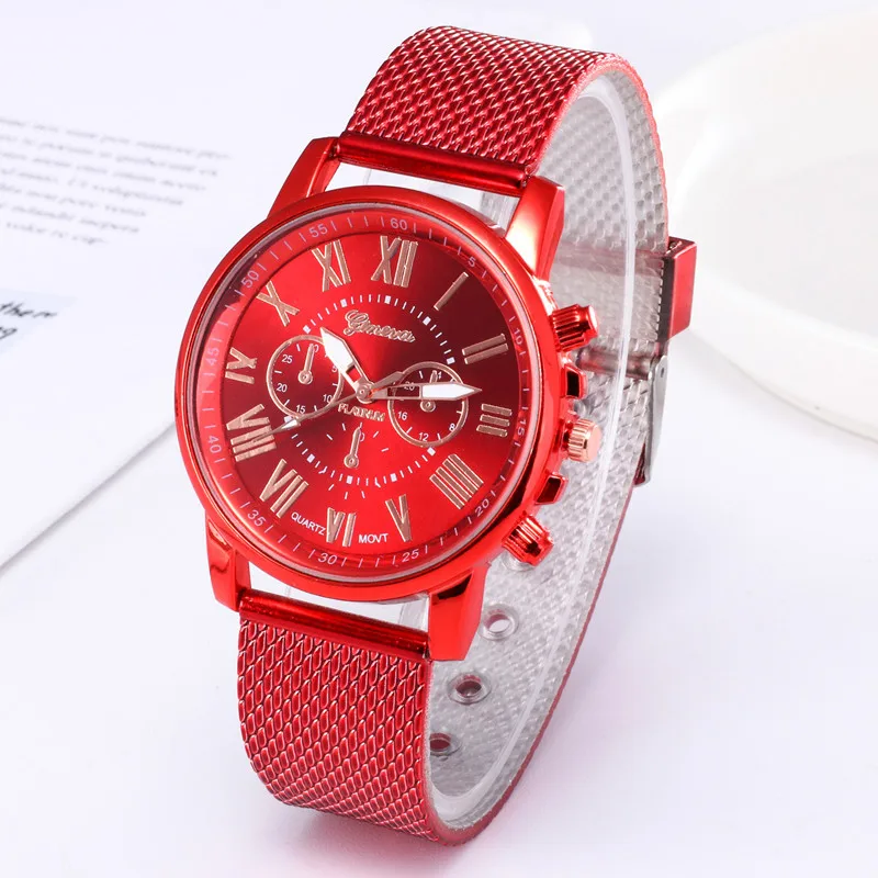 

New Roman Digital Scale with Quartz Watch Fashion Women's Watch Black Blue Purple Brown Red Pink Fashion & Casual Chronograph
