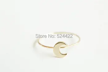 

Min 1pc Unique Simple flat crescent moon knuckle Ring in Gold/rosegold Simple Tiny Snake Ring JZ133