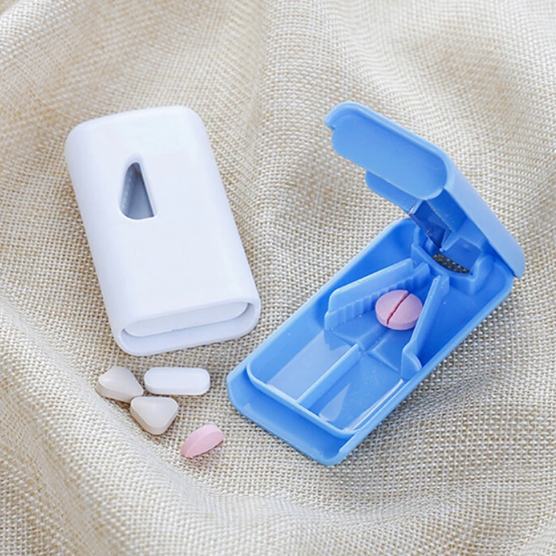 

Portable Pill Cases Dispenser Tablet Splitter Medicine Storage Splitters Cut Slicer Home Pill Cutter 8.2*4*1.7cm Random