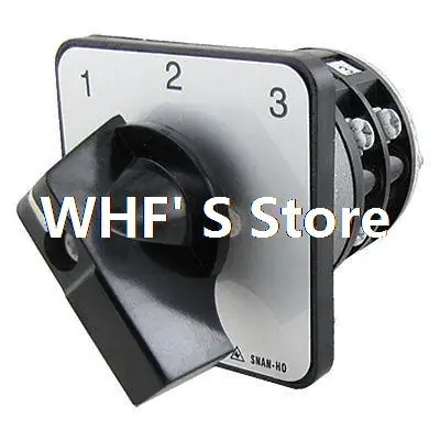 

Electrical 3 Position Black Rotary Knob Changeover Switch