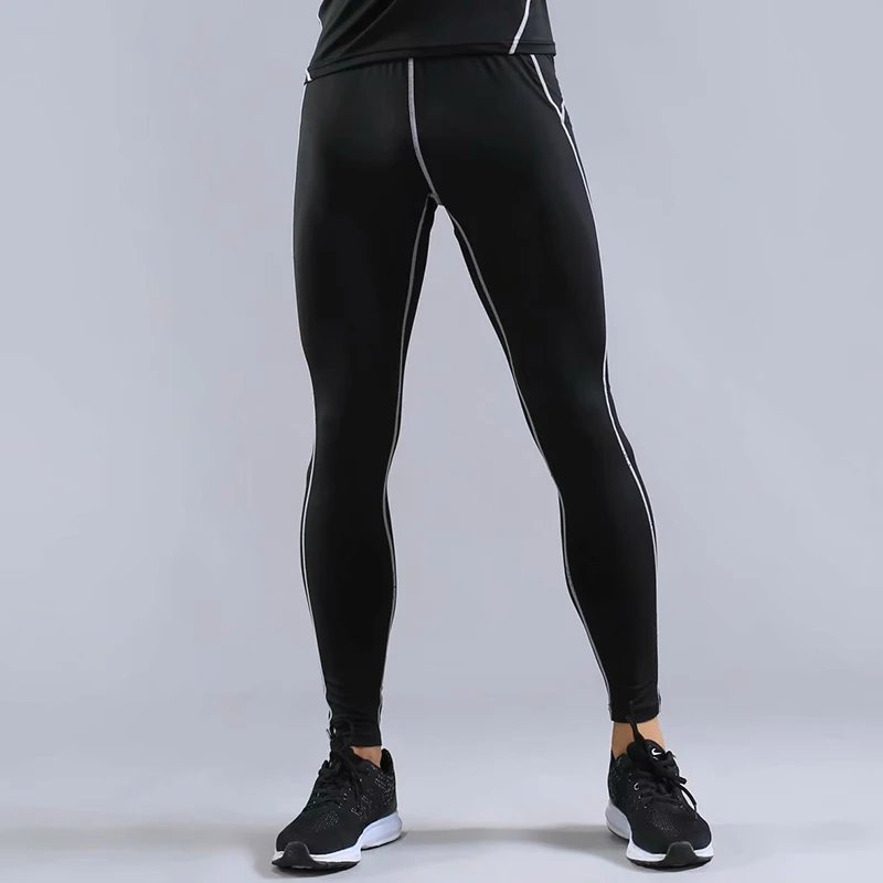 

Men Running Socks High Compression Elastic Fitness Sports Leggings Quick Dry Ankle Length Pants Gym Sizes