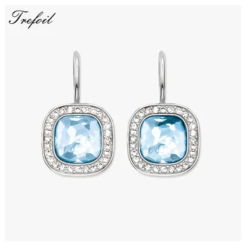 

Light-blue Cosmo Swan Neck Drop Earrings,Fashion Jewelry Trendy 925 Sterling Silver Geometric Gift For Women 2019 New