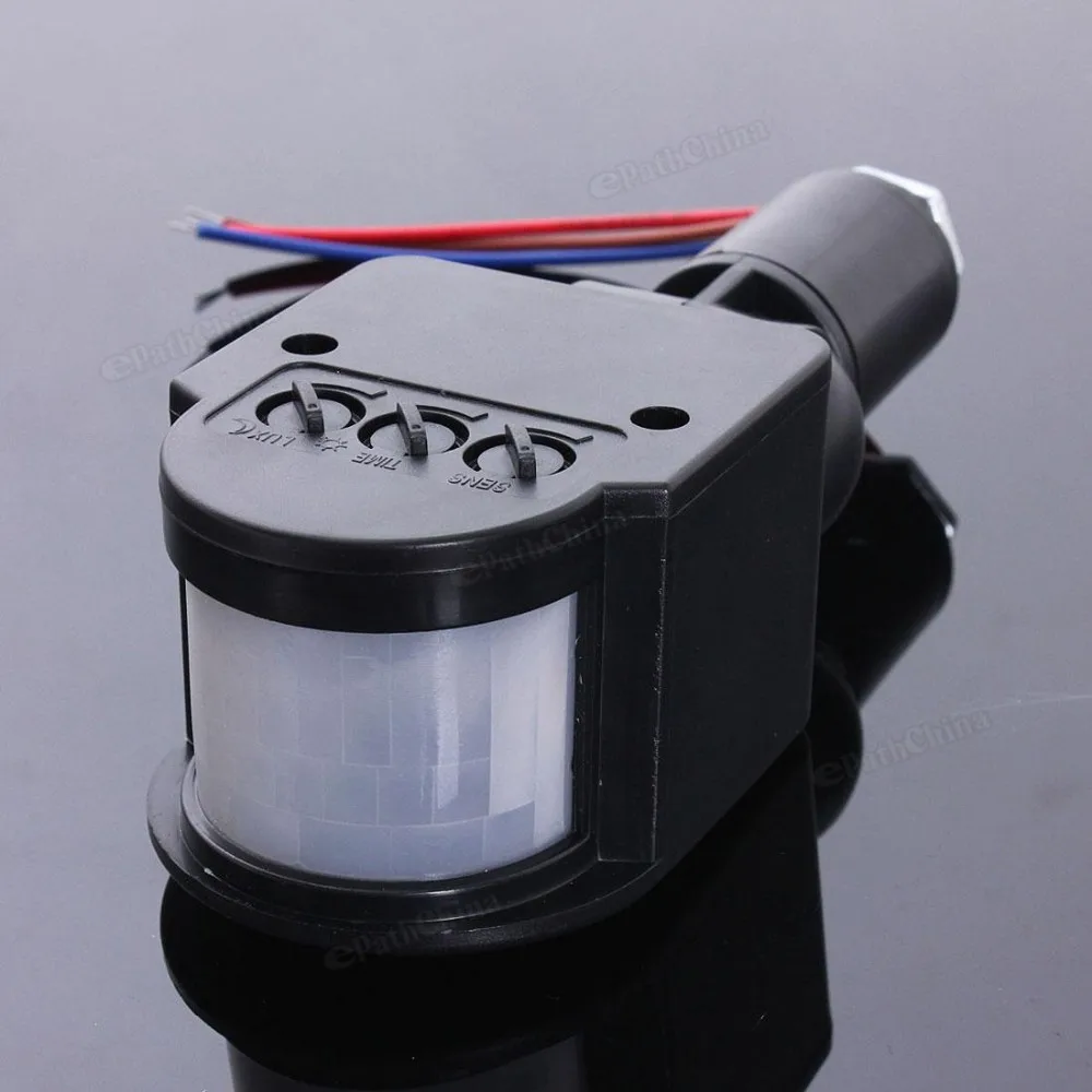 Распродажа 110-220 В светодиодный настенный светильник с датчиком движения на открытом воздухе, инфракрасный светильник с датчиком движения RF180 градусов, переключатель датчика детектора, настенный светильник