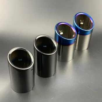 

2pcs/lot Car Exhaust Tip Muffler Pipe Tail Rear Tube Cover case For Audi A1 A3 A4 B8 A6 Q5 Auto Accessories For BMW X3