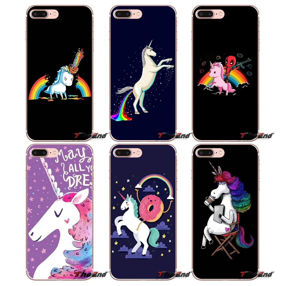 For Huawei Honor 7X V10 6C V9 6A Play 9 Mate 10 Pro Y7 Y5 P8 P10 Lite Plus GR5 2017 donut riding a unicorn Silicone TPU Case