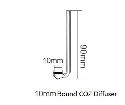 ADA Quailty VIV мини плоский круглый нижний стеклянный регулятор для аквариума подвесной СО2 распылитель аквариума для растений для выращивания рыб - Цвет: Round Diffuser 10