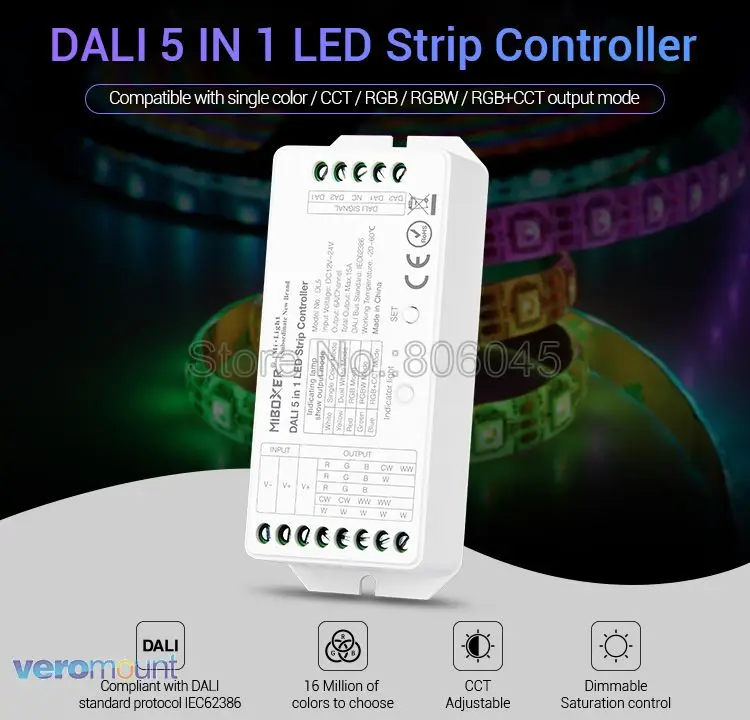 MiBOXER DALI 86 Touch Panel RGB RGBW RGB+CCT 3 in 1 Smart LED Controller DP3 for RGB RGBW RGBCCT LED Strip