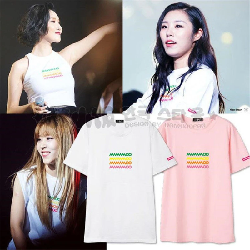 

Mainlead KPOP MAMAMOO MOOSICAL Concert T-shirt Unisex New Moon Byul Tshirt Short Sleeve