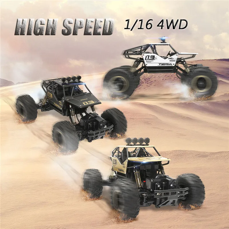

1/16 4WD High Speed Radio Remote Control RC RTR Racing Car Truck Off Road Buggy Crawler Kids Gift Toy Climbing Vehicle Boy Kit