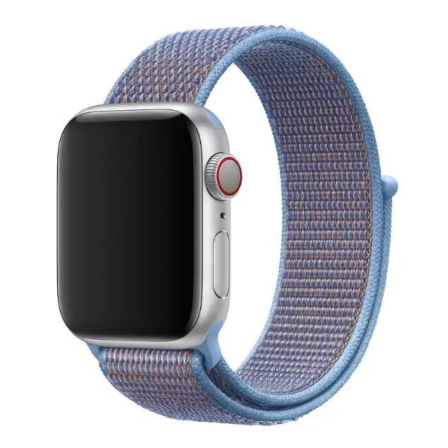 Azure Горячая распродажа! Спортивная петля для apple watch, 38 мм, 42 мм, 40 мм 44 мм плетеный нейлоновый ремень для наручных часов iwatch, ремешок watch series 1/2/3/4series 5 - Цвет ремешка: Azure