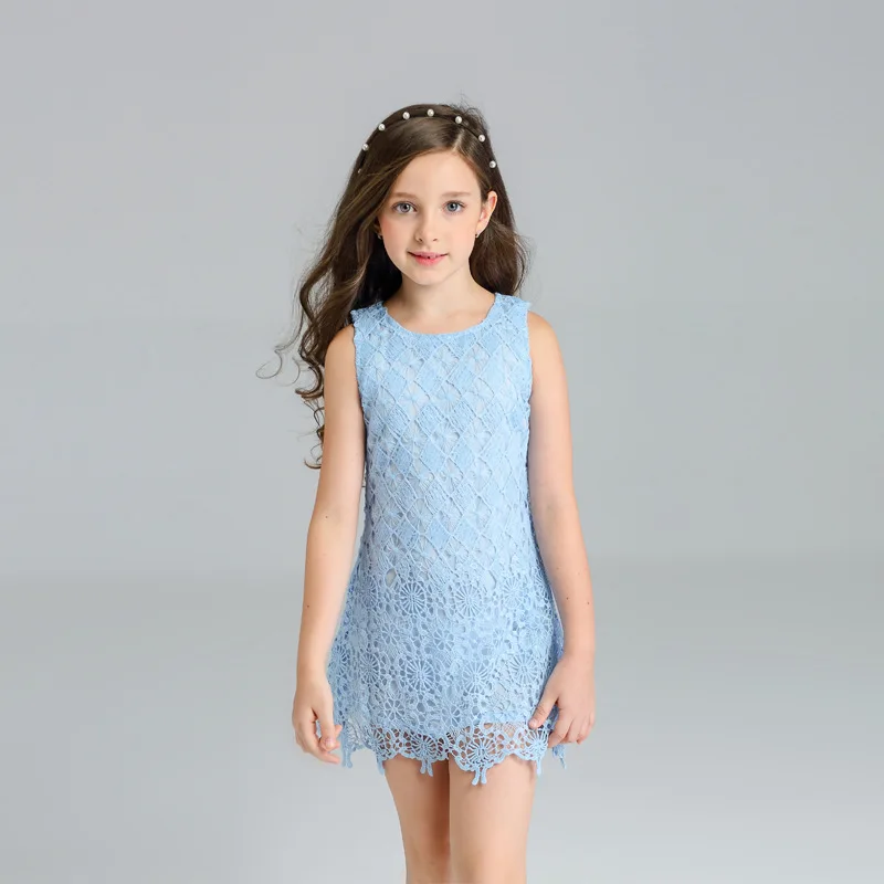 Baby Girls Summer A-line Dress 2018 Cute Princess For Party Kids Lace Dresses for Children Casual Clothing | Детская одежда и