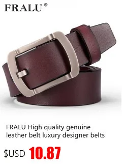 FRALU2017New 100% cowhide genuine leather belts for men Strap male Smooth buckle vintage jeans cowboy Casual designer brand belt