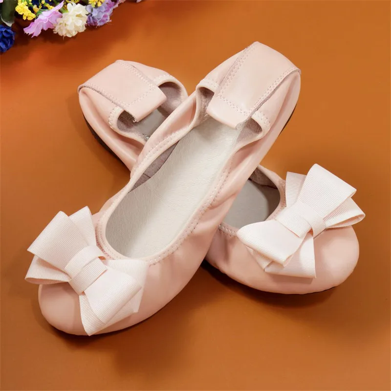 2018 New Women's Flat Shoes Spring Summer Genuine Leather Baleriny Woman Sweet Bow Female Footwear Slip On  Espadrille Lady Shoe (19)