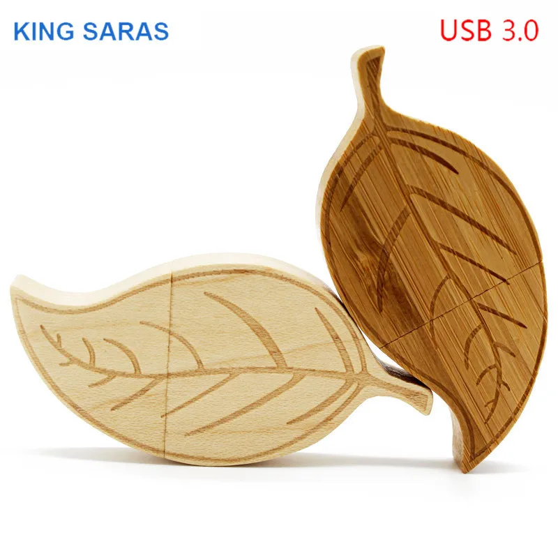 KING SARAS 2 цвет клен обугленные бамбуковые модель листьев usb3.0 32 ГБ карту флэш-памяти с интерфейсом usb usb3.0 флешки 4 ГБ 8 ГБ 16 ГБ U диска