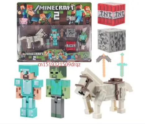 

NEW Arrival Minecraft Toys A suit of styles Sword Pickaxe Stone Bed Box Model Toy ction Figure Kids Toys Christmas Gift