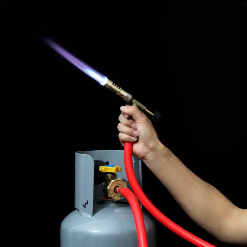 Высококачественный газовый самовоспламеняющий турбо фонарь со шлангом для припоя пропановой сварки для сантехники кондиционера