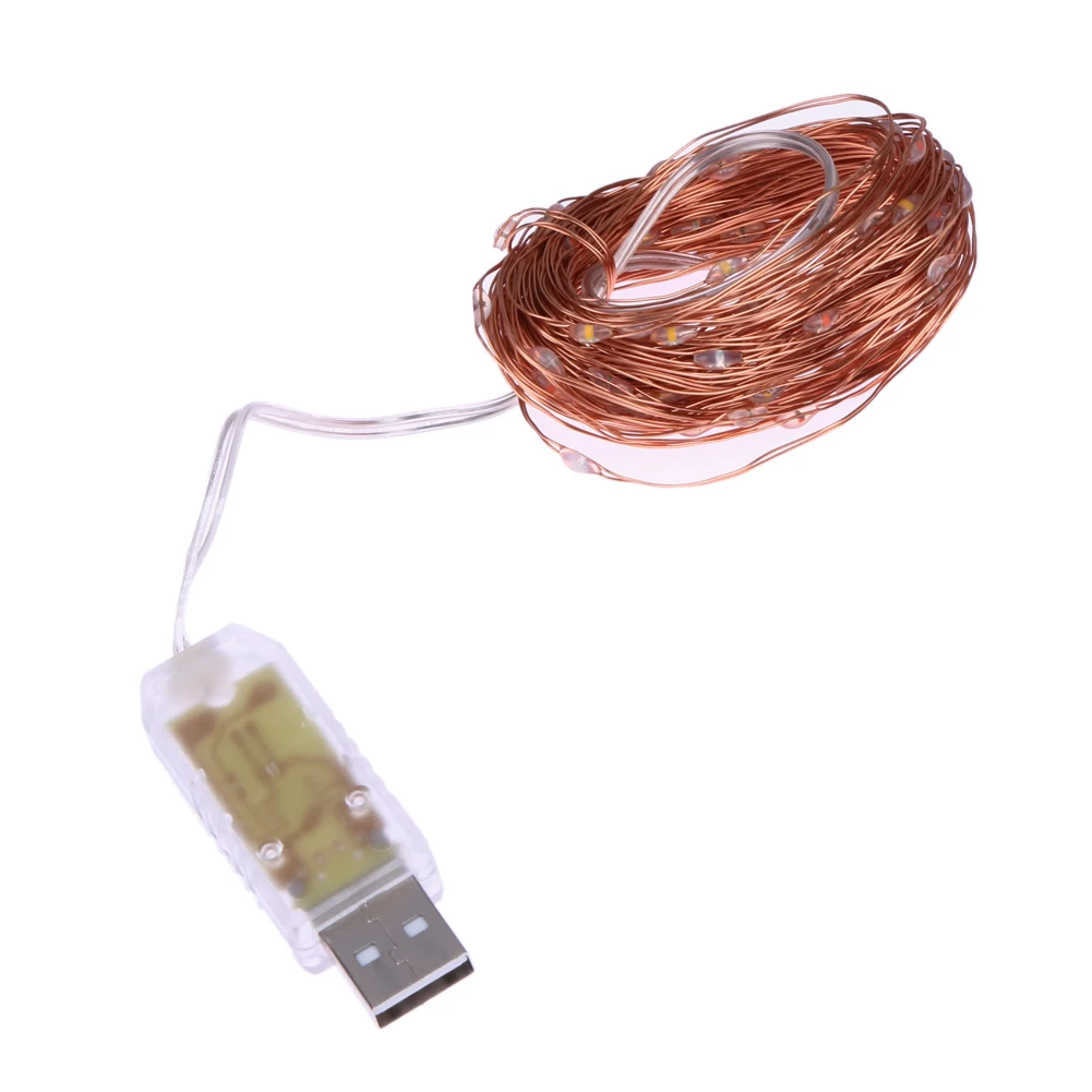 

Led String Lights USB 10Meter 33ft 100led 5W Copper Wire String Fairy Lights 8 modes Christmas Festival Wedding Party Decoration