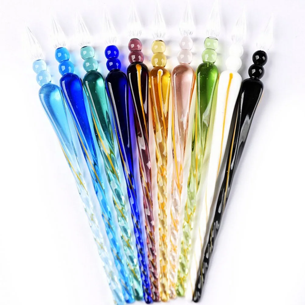 

0.7mm Crystal Lovely Overvalue Glass Dip Pen Signature Pen Fountain Pens Bussiness gift pen office school supplies stationery