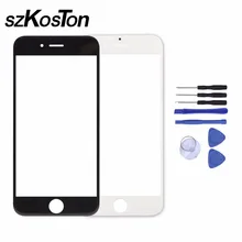Качественный Передний сенсорный ЖК-экран, внешнее стекло для замены линз для iPhone 5, 5S, 6, 6 S, переднее стекло для ремонта, Замена с инструментами