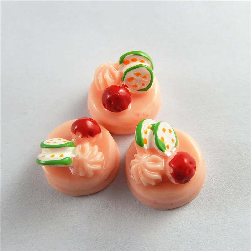 Download 10pcsTopResin Cute Orange Color Mini Cake Shape Crafts ...