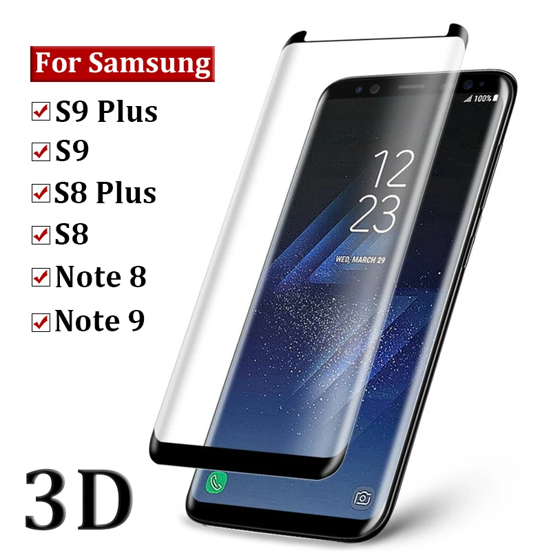 Для samsung Galaxy S8 Plus 3d защитное стекло Note 9 8 S9 защитное стекло 9s 8s S S9plus закаленное защитное стекло для экрана Note9 Note8