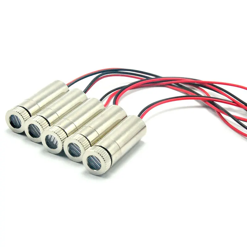 5pcs Focus Dot Red Laser Lights Adjustable 650nm 10mW Laser Diode Module DIY Heads 12x30mm