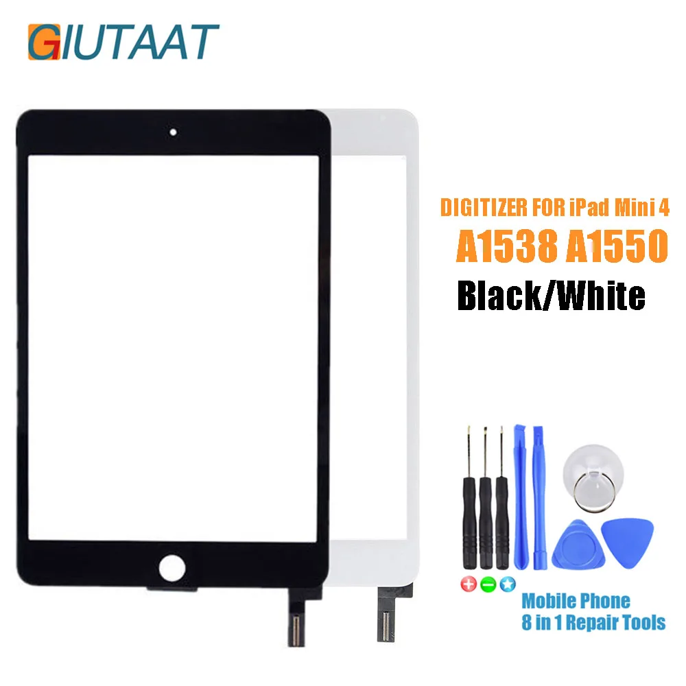 Сенсорный экран с фронтальным дигитайзером для iPad mini 4 Mini4 версия A1538 A1550 Сенсорный экран планшета Сенсор Стекло Панель планшетный ПК Замена