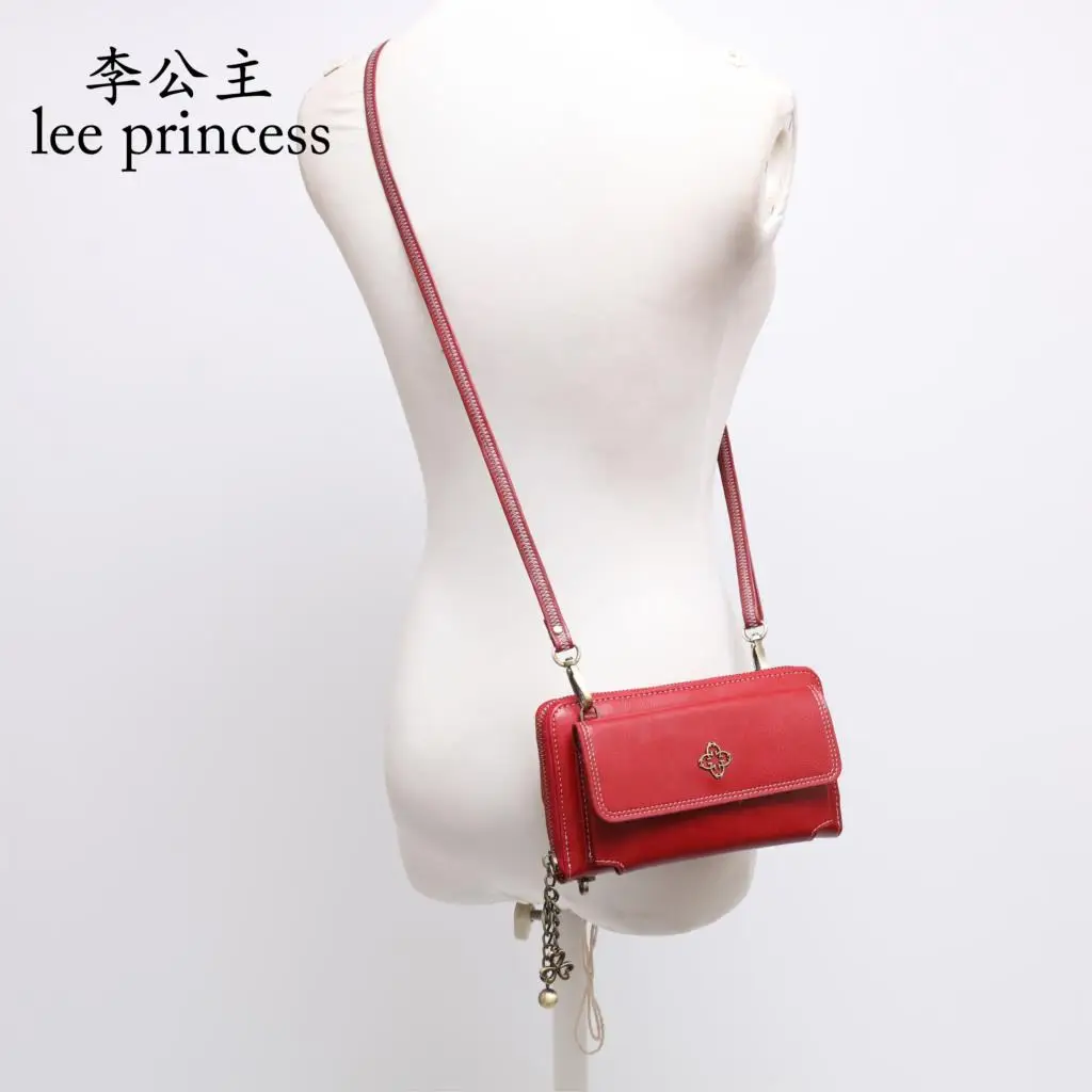 Lee Princess Роскошный кошелек для телефона женский длинный с 2 карманами браслет на