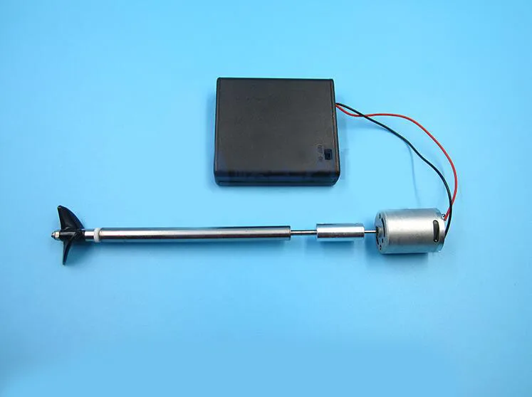 RC Boat 370 Motor With 3mm Drive Shaft Propeller Screw Battery Box Kit Assembly For Small Electric Boat Model 100/150/200/250mm