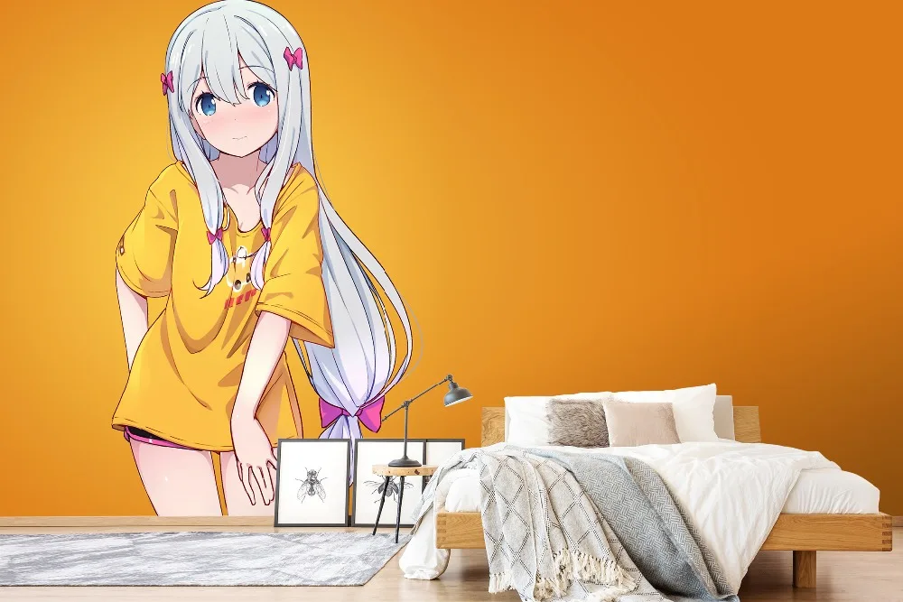 [Самоклеющиеся] 3D желтая мультяшная девушка из мультфильма Изуми 33 Япония Аниме