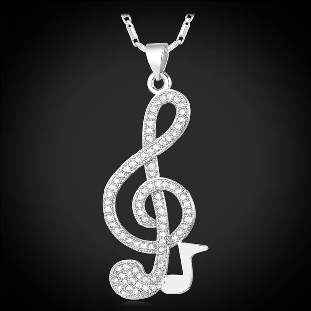 2 pc Magnifique Couleurs Cristal Argent Broche Musique Note Symbole notation G Clef D34