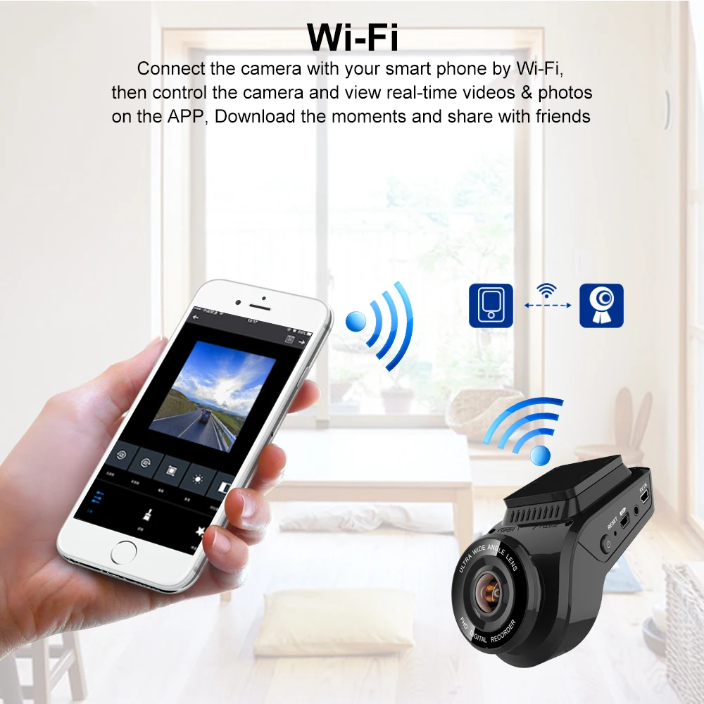  YANTU 4K Dash Camera 2160P with 1080P Rear Cam Built in GPS tracker WDR Night Vision Novatek96663 C - 32903779537