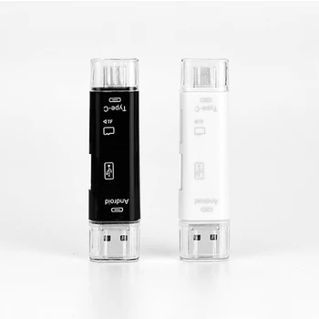 

High Speed Multifunction 3 in 1 Type-C Micor USB OTG Card Reader With TF Card Reader For Huawei Mate9 Meizu Xiaomi