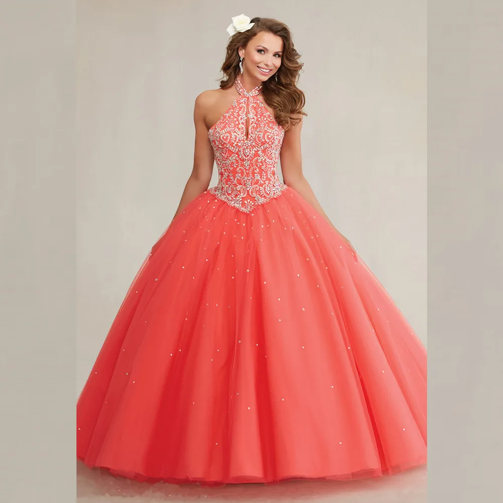 pink and orange gown